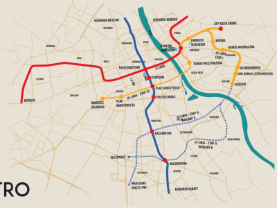 Warsaw Metro Line 3 Map