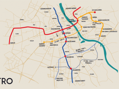 Warsaw Metro Line 3 Map