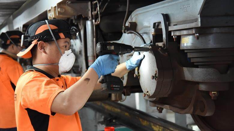 Alstom’s local subsidiary Shentong Bombardier Staff working on Line 12 trains