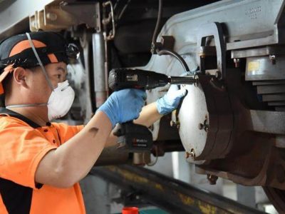 Alstom’s local subsidiary Shentong Bombardier Staff working on Line 12 trains