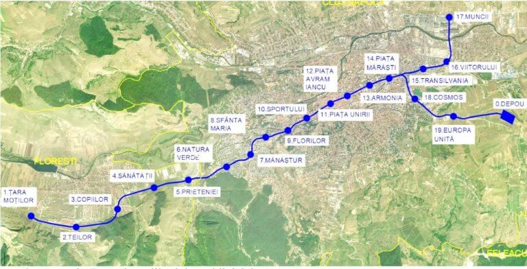 Cluj-Napoca Subway Map