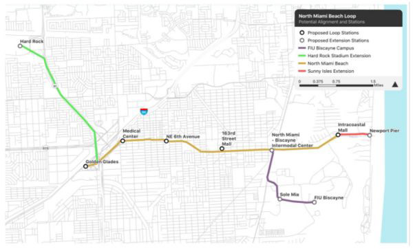 North Miami Beach Loop Map