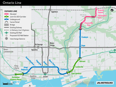 Ontario Line Map