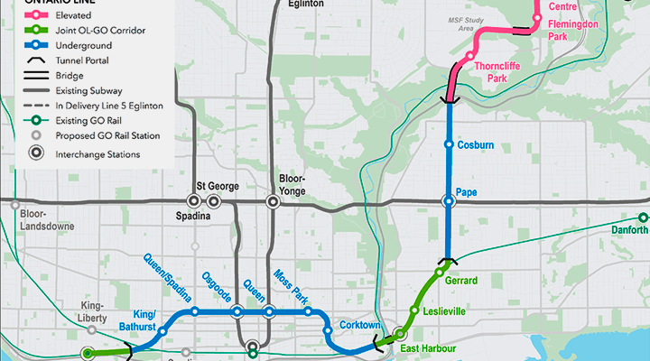 Ontario Line Map