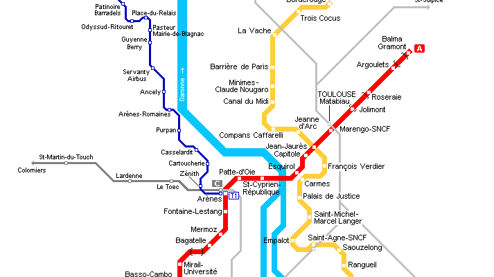 Toulouse Metro Map