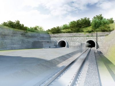 Divača-Koper Railway and Tunnel Systems 3D Model