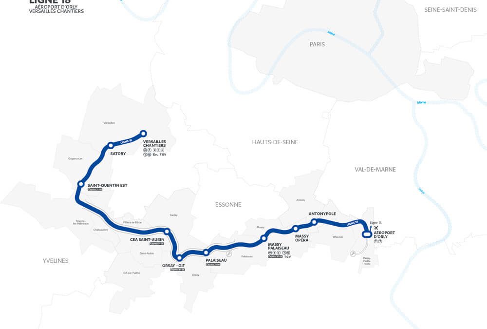 Grand Paris Express Line 18 Map