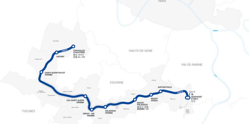Grand Paris Express Line 18 Map