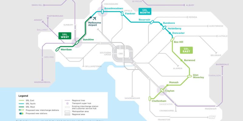 Melbourne Suburban Rail Loop Map