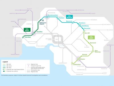 Melbourne Suburban Rail Loop Map
