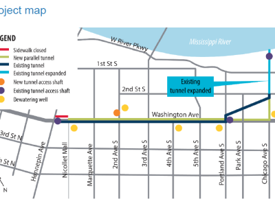 Minneapolis Central City Tunnel Map