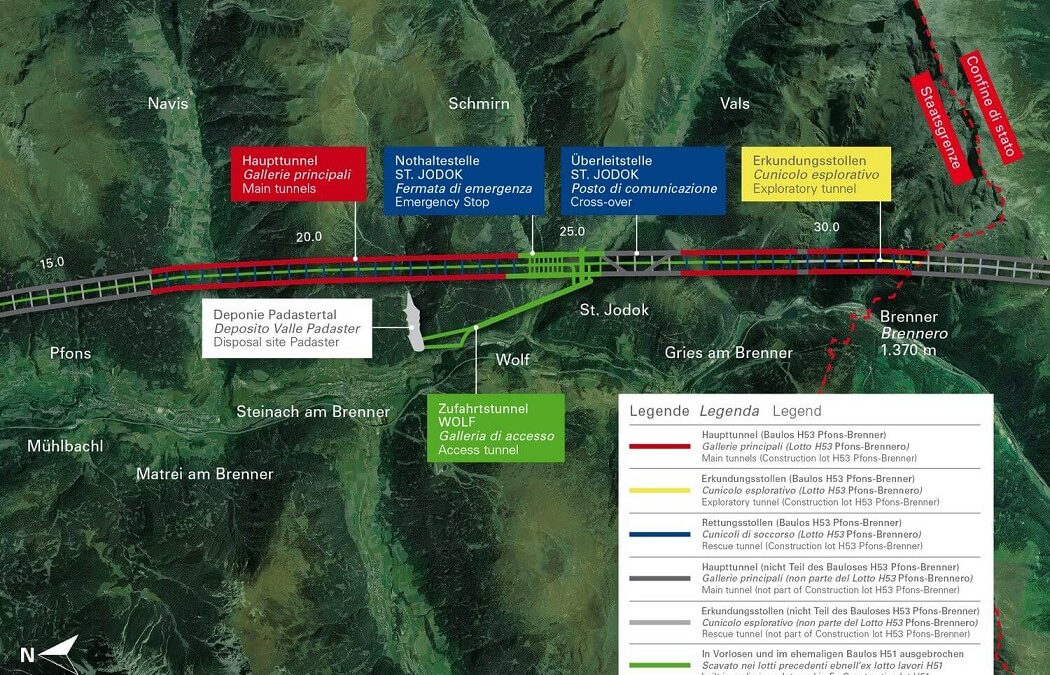 Brenner Base Tunnel Route Map