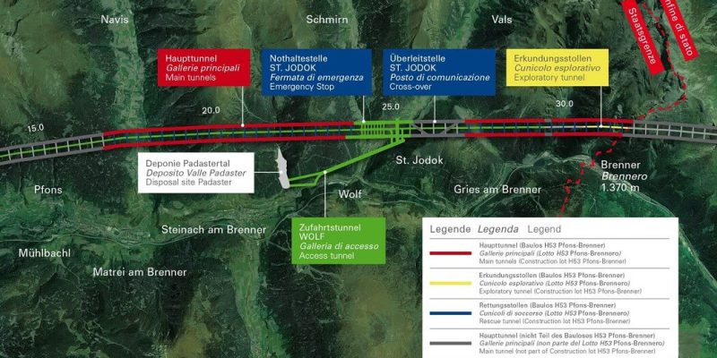 Brenner Base Tunnel Route Map