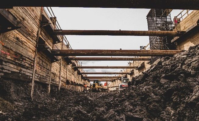 Finch West Light Rail Transit Station Digging Process