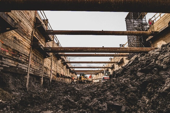 Finch West Light Rail Transit Station Digging Process