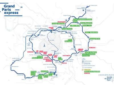 Grand Paris Express Tunnels Map