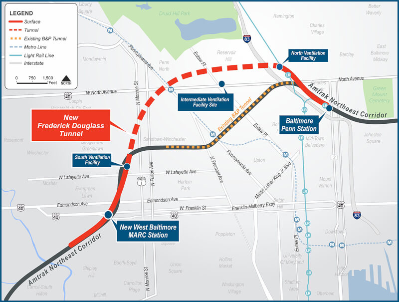 B&P Replacement Tunnel Route