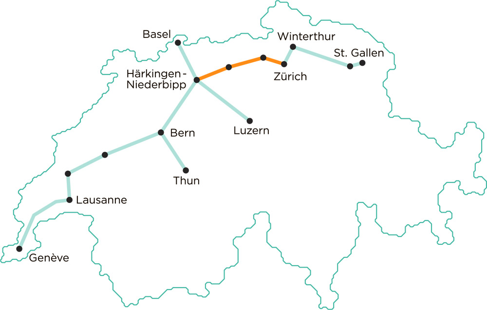 Cargo Sous Terrain Route Map