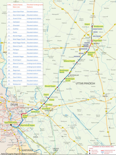 Indian Regional Rapid Transport System Map