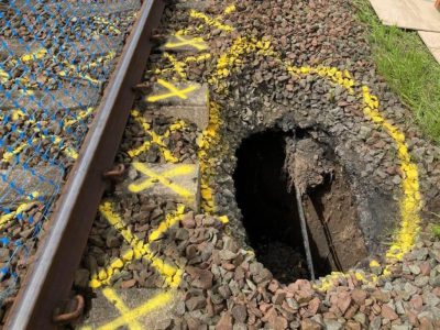 Kilmarnock-Barassie line ground collapse investigated by Network Rail