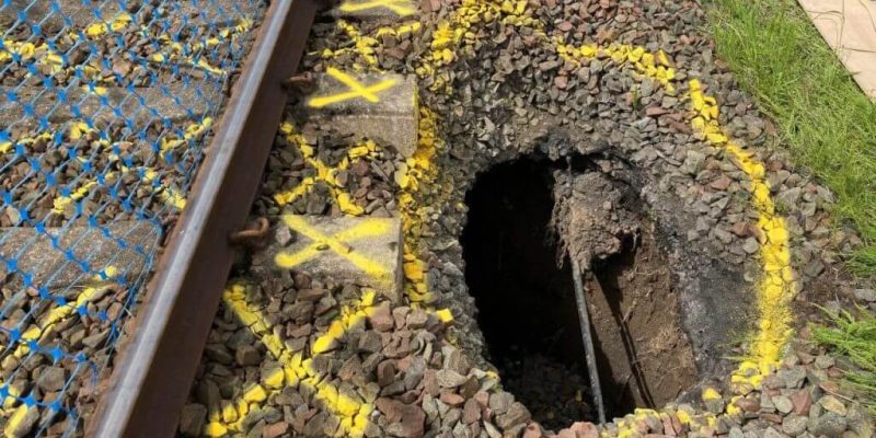 Kilmarnock-Barassie line ground collapse investigated by Network Rail