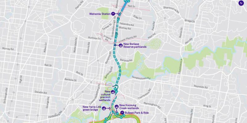 Melbourne Road Tunnels Route