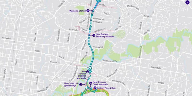 Melbourne Road Tunnels Route