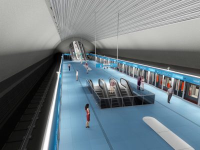 Prague metro Line D Station - 3D Model