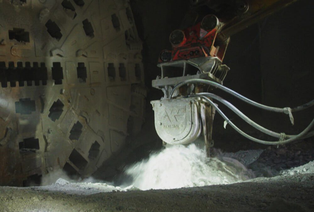 TBM Carl Excavating Semmering Base Tunnel