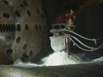 TBM Carl Excavating Semmering Base Tunnel