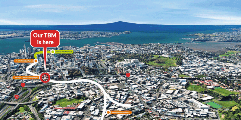 Auckland City Rail Link TBM Location