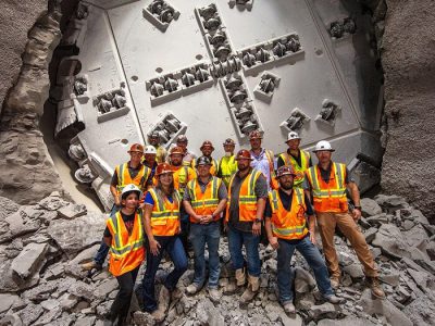 Mill Creek Drainage Relief Tunnel Breakthrough by Big Tex TBM