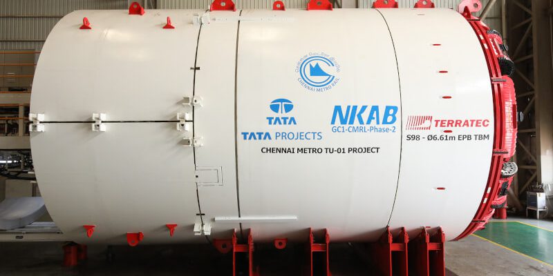 Terratec TBM Used in Chennai Metro Rail Project