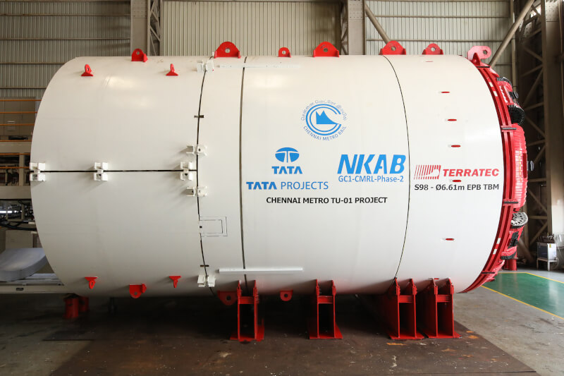 Terratec TBM Used in Chennai Metro Rail Project