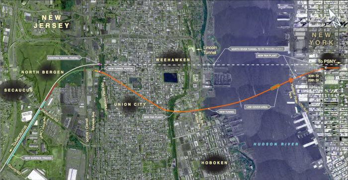 Hudson Tunnel Project Map