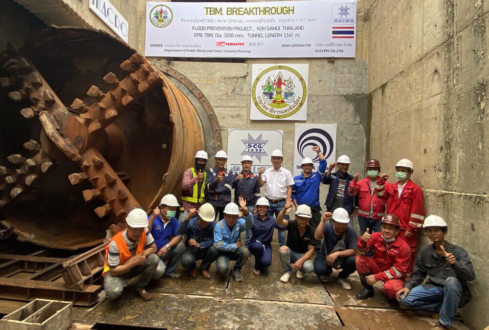 Samui Island Water Tunnel TBM Breakthrough