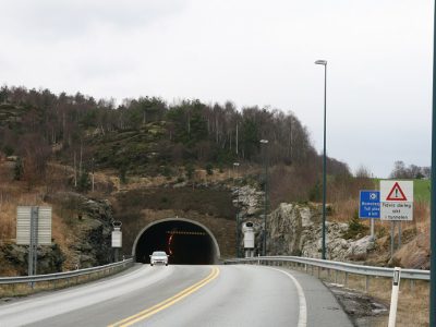 A Road and Tunnel in Vestland County