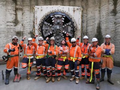 Auckland Central Interceptor TBM Breakthrough