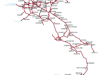 Italy National Road Network Map