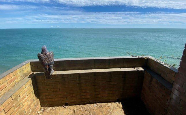 Lookout Point on Cliffs Above Sandown Bay