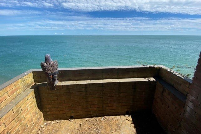 Lookout Point on Cliffs Above Sandown Bay