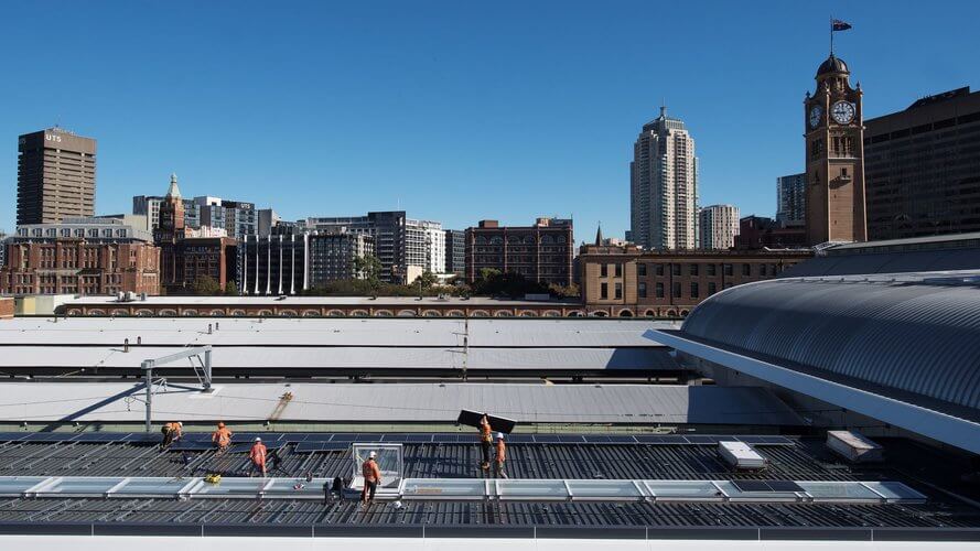 Sydney Metro Central Station Solar Panels Installation