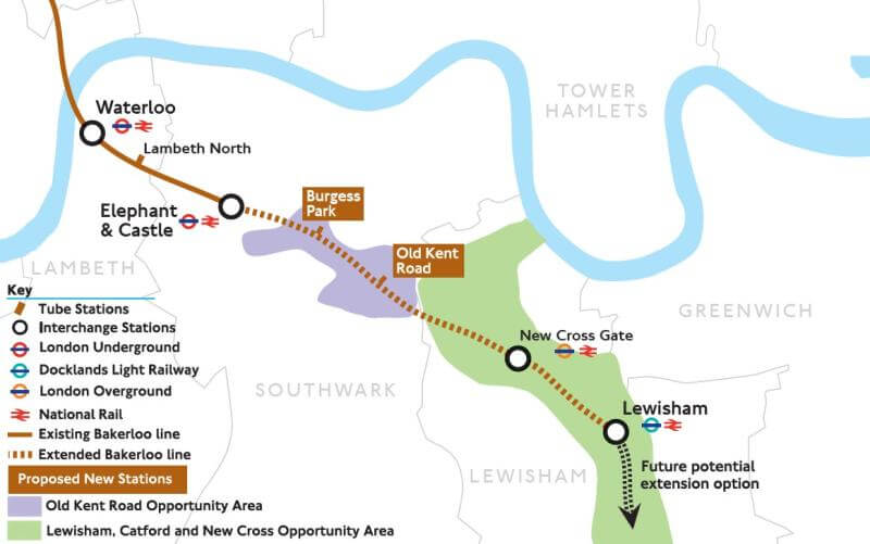 Bakerloo Line Extension Map