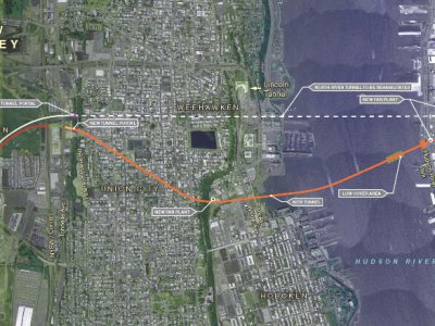 Hudson River Tunnel Route Map