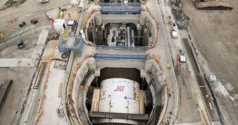 Massive TBM in Silvertown Tunnel Project