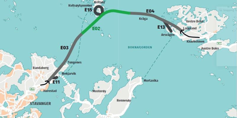 Rogfast Tunnel Project Route