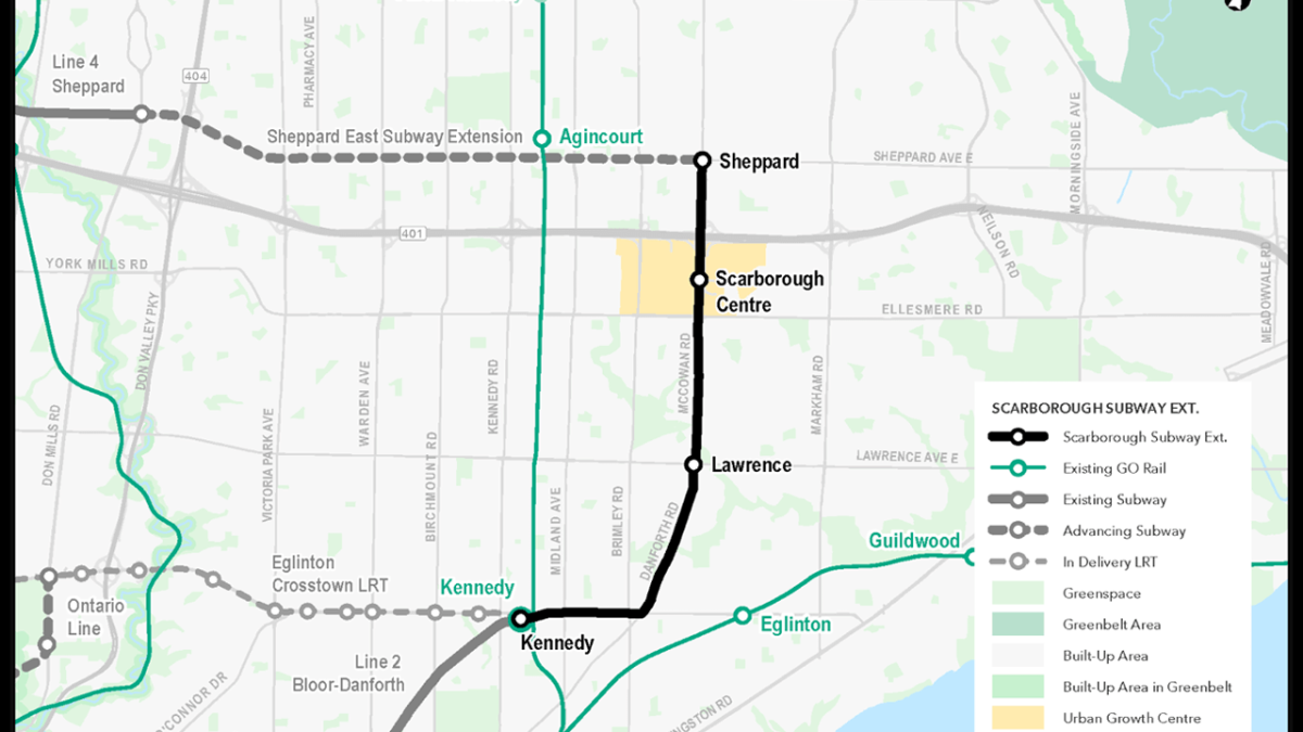 Scarborough Subway Extension Route