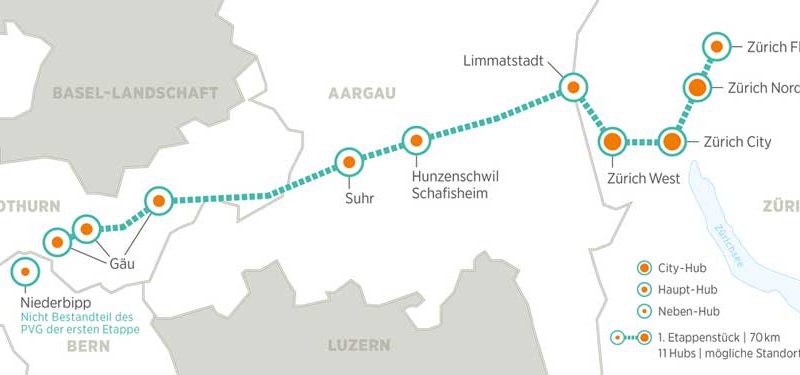 Cargo Sous Terrain Route Map