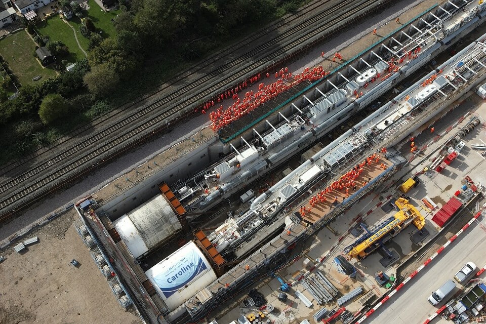 HS2 London TBM Tunnel Boring-Machine West Ruislip