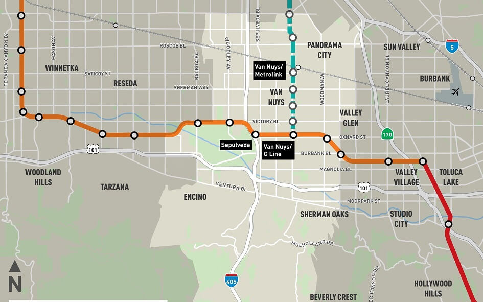 Part of Sepulveda Transit Corridor Project